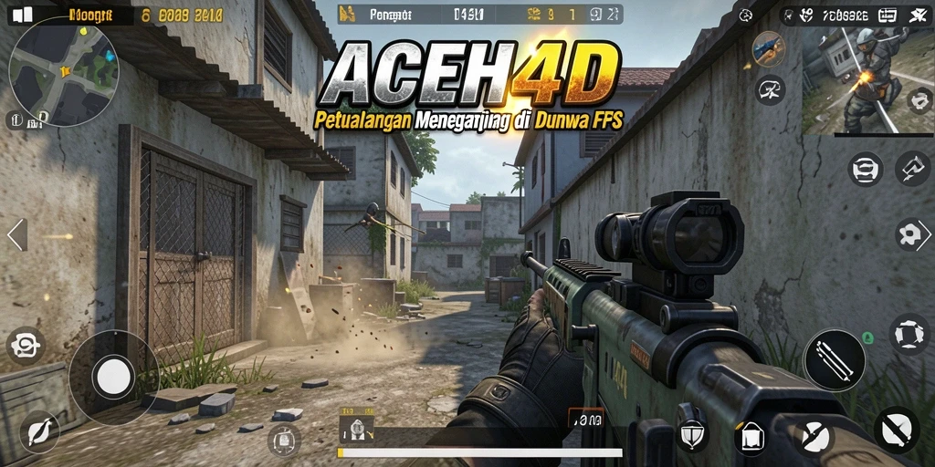 Screenshot gameplay ACEH4D dengan aksi tembak-menembak yang intens.