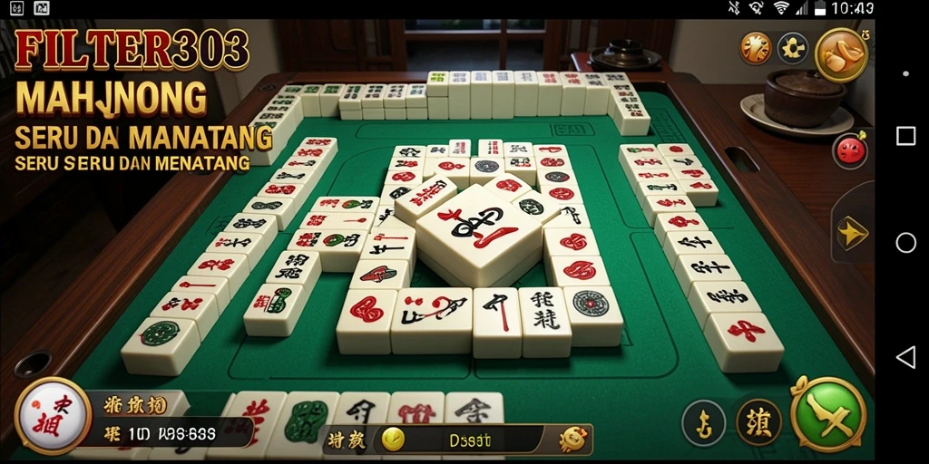 Screenshot gameplay FILTER303 menampilkan ubin Mahjong yang menantang.