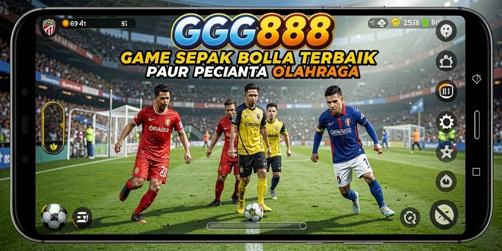 Gameplay GGG888 yang menampilkan aksi seru di lapangan sepak bola.
