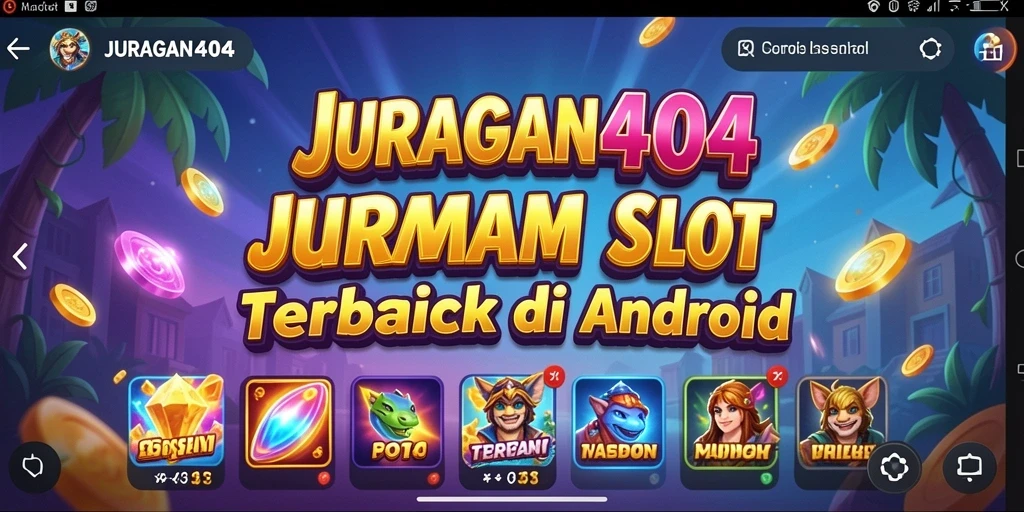 Screenshot gameplay JURAGAN404 menampilkan grafis yang menarik dan penuh warna.