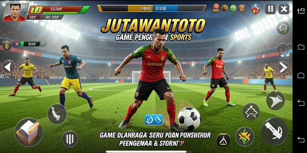 Tangkapan layar JUTAWANTOTO menampilkan aksi seru dalam pertandingan olahraga.
