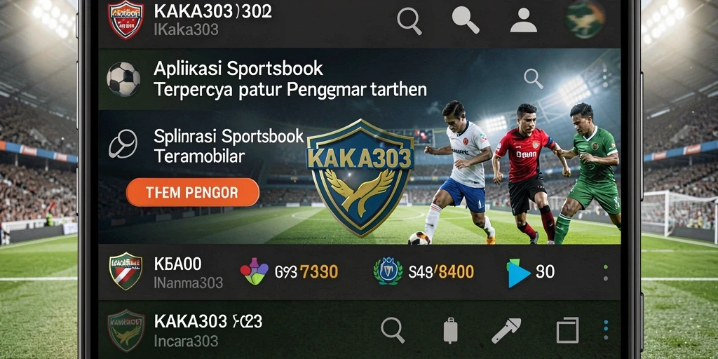Tampilan menarik aplikasi KAKA303 dengan opsi taruhan olahraga.