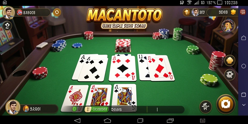Screenshot gameplay MACANTOTO yang penuh aksi Gaple.