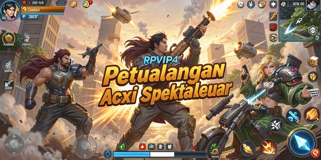 Tampilan gameplay RPVIP4 yang menegangkan dan dinamis.