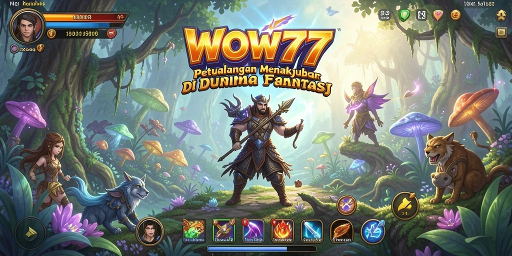 Screenshot bermain WOW77 dengan aksi seru di dunia petualangan.