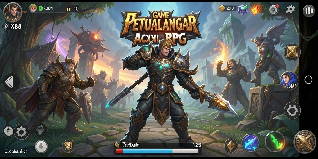 Screenshot X88 menampilkan pertempuran spektakuler dalam dunia ARPG.